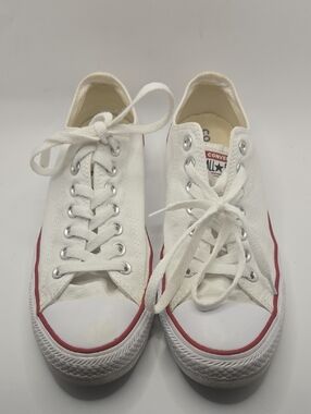 Converse All Star Sneakers Mens 8.5 White Canvas Low Top Classic Unisex Shoes